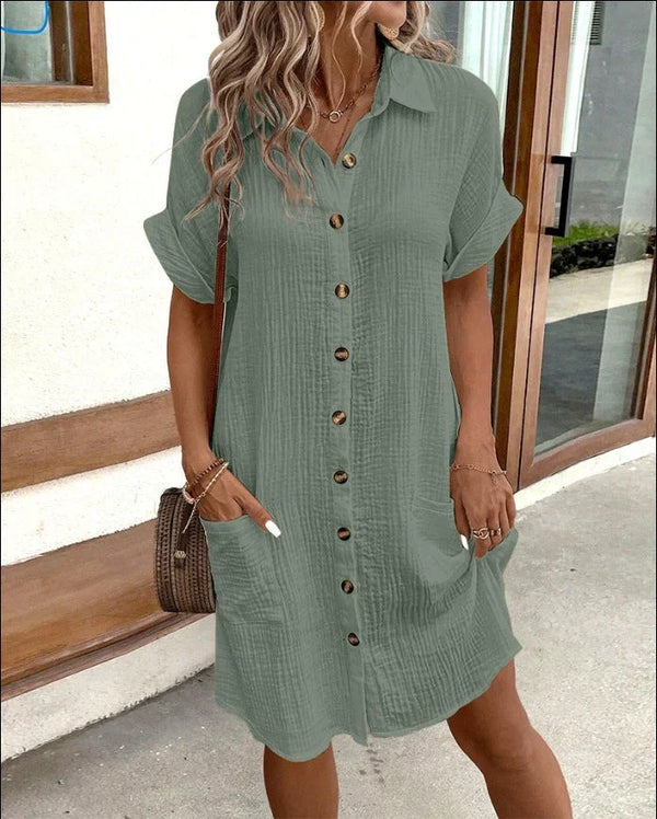 Alicia™ Trendy Shirt Dress