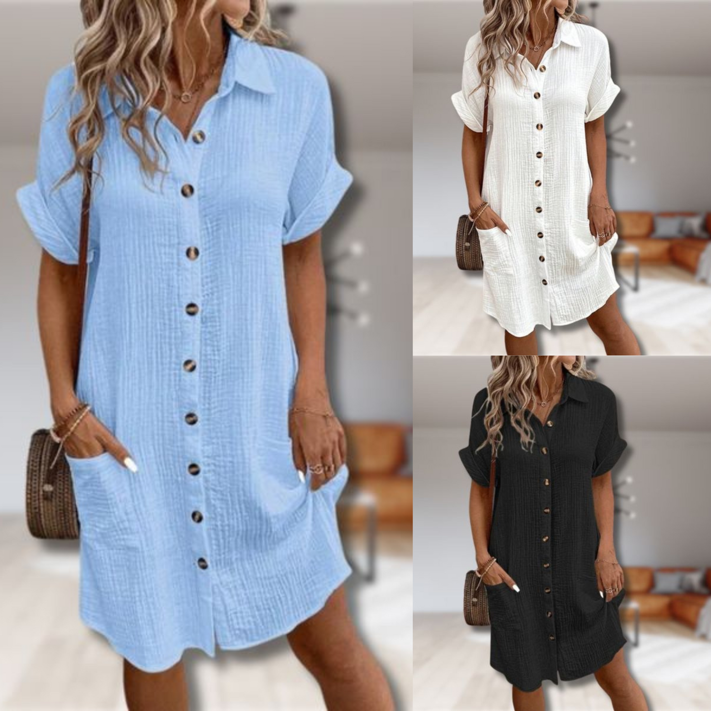 Alicia™ Trendy Shirt Dress