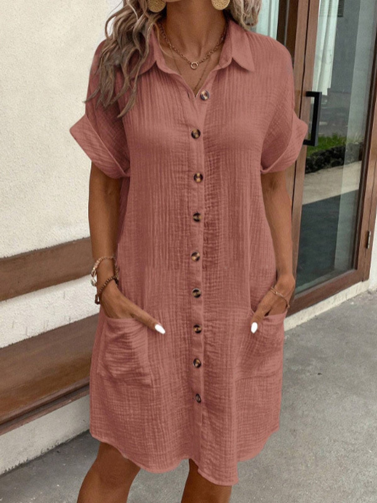 Alicia™ Trendy Shirt Dress